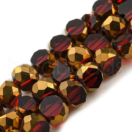 Electroplate Transparent Glass Beads Strands EGLA-G037-02A-HP02-1