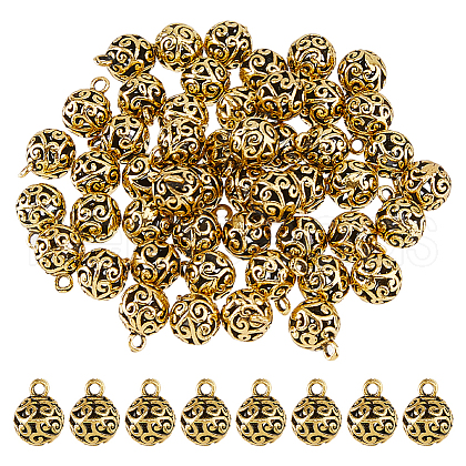DICOSMETIC 50Pcs Hollow Tibetan Style Alloy Pendants FIND-DC0005-70-1
