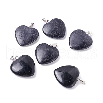 Synthetic Blue Goldstone Pendants G-G956-B30-FF-1
