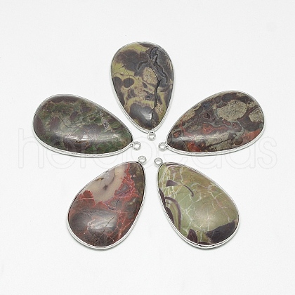 Natural Ocean Jasper Big Pendants G-Q494-75C-P-1