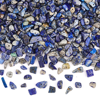 Olycraft 2 Strand Natural Lapis Lazuli Chip Bead Strands G-OC0002-30-1