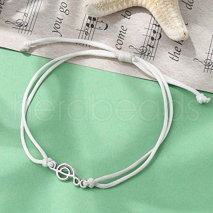 Korean Waxed Polyester Cord Adjustable Bracelets BJEW-JB11590-02-1