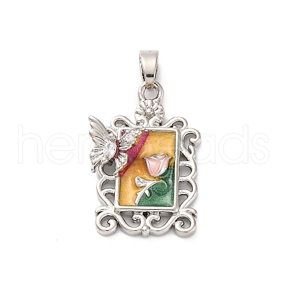 Brass Enamel Pendants KK-S502-10P-1