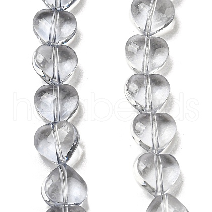 Baking Paint Transparent Glass Beads Strands DGLA-A08-T8mm-KD04-1