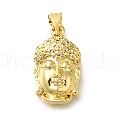 Rack Plating Brass with Cubic Zirconia Pendants KK-Z086-30G-02-1