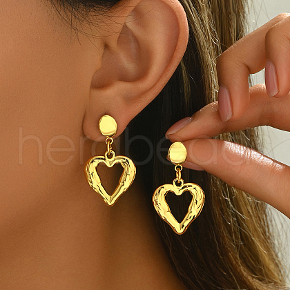 Stainless Steel Retro Dangle Stud Earrings AK7581-4-1