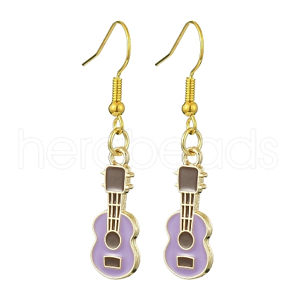Golden Alloy Enamel Dangle Earrings EJEW-JE05653-02-1