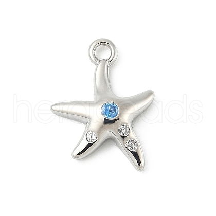 Brass Micro Pave Cubic Zirconia Charms KK-M326-20B-P-1