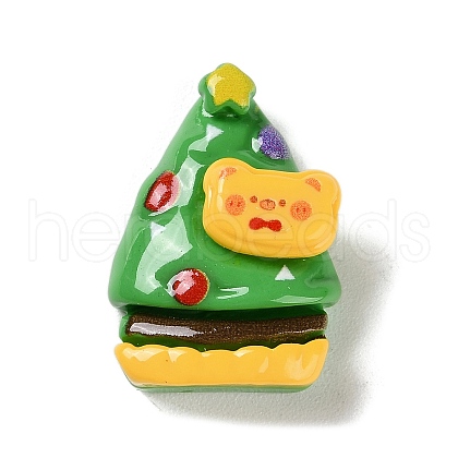 Christmas Theme Opaque Resin Cabochons RESI-F053-B01-1