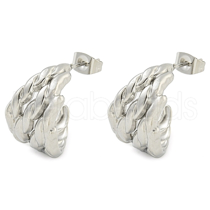 Non-Tarnish 304 Stainless Steel Stud Earrings for Women EJEW-S227-34P-1