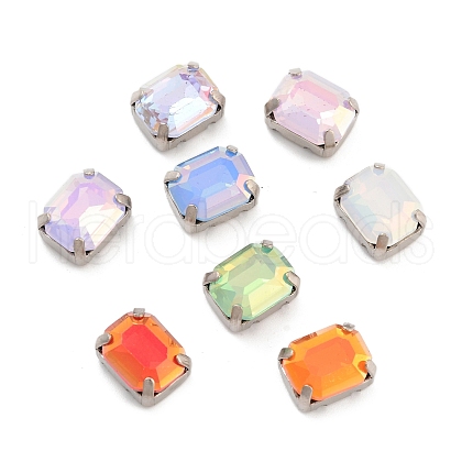 Rectangle Opal Sew On Rhinestones RGLA-G024-01A-P-1