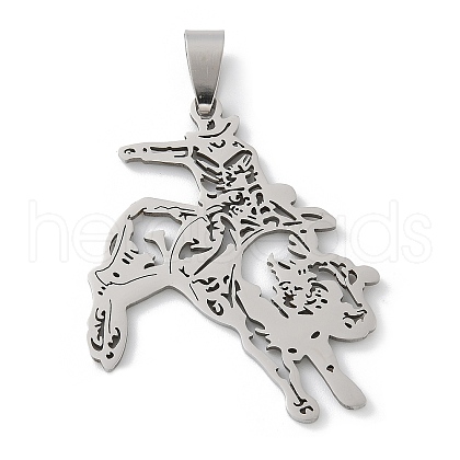 201 Stainless Steel Pendants STAS-S157-29P-1
