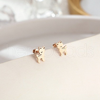 304 Stainless Steel Stud Earrings for Women DL2638-3-1