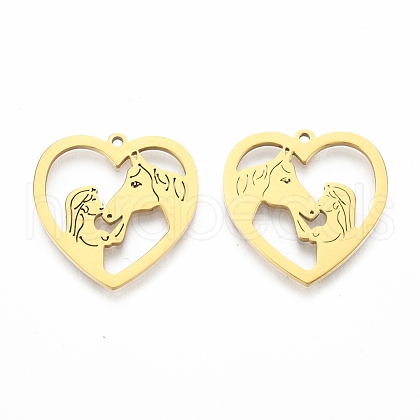 Ion Plating(IP) 201 Stainless Steel Pendants STAS-N098-118LG-1