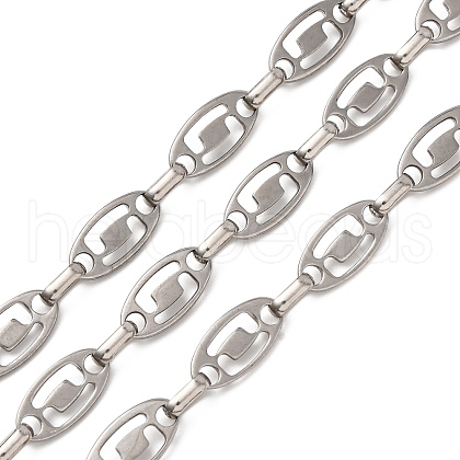 304 Stainless Steel Oval Link Chains CHS-S012-25P-1