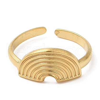 304 Stainless Steel Open Cuff Rings RJEW-K245-81G-1