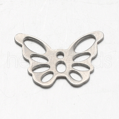 Butterfly 304 Stainless Steel Charms STAS-F094-14P-1
