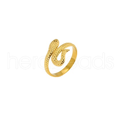 Stainless Steel Snake Cuff Rings for Women UR0196-1