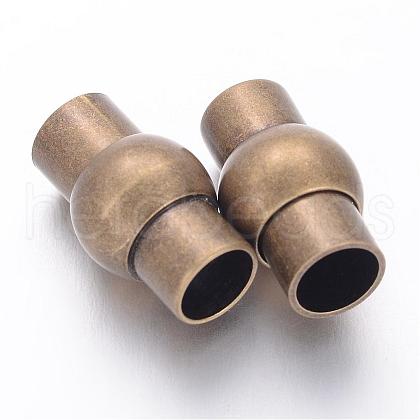 Brass Magnetic Clasps with Glue-in Ends KK-H303-1-1