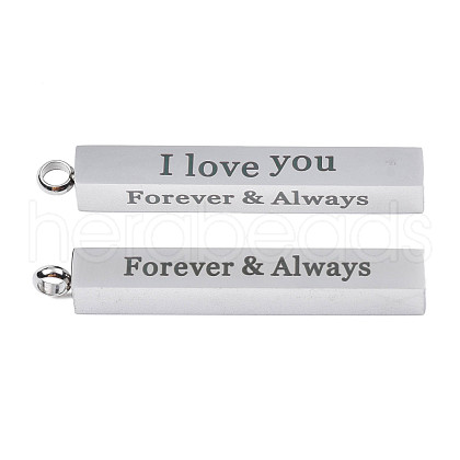Non-Tarnish 304 Stainless Steel Pendants STAS-N095-090-1