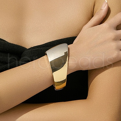 Alloy Hinged Bangles for Women BJEW-D312-05G-1