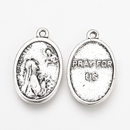 Tibetan Style Alloy Pendants TIBE-Q078-09AS-RS-1
