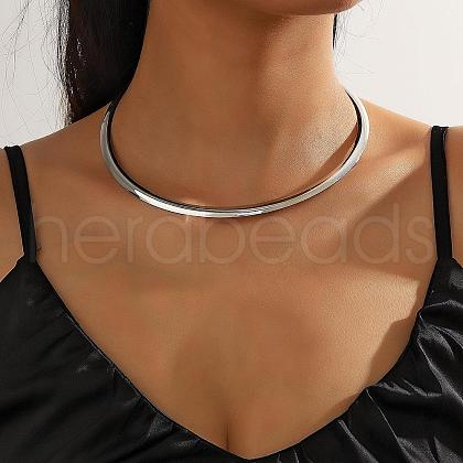 Alloy Circle Ring Choker Necklaces for Women FS-WGE9154-02-1