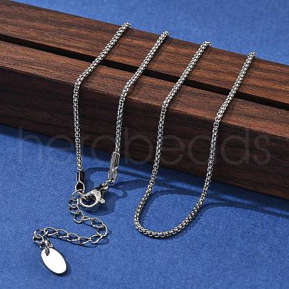 1.5mm Brass Box Chain Necklaces KK-K398-29P-1