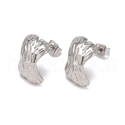 Non-Tarnish 304 Stainless Steel Stud Earrings for Women EJEW-D095-16P-1