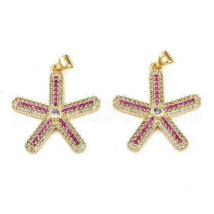 Brass Micro Pave Cubic Zirconia Pendants KK-S526-56G-1
