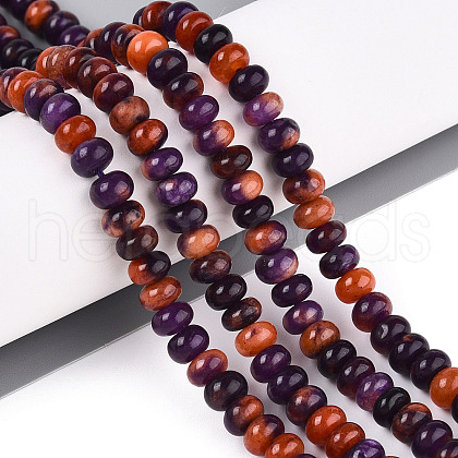 Halloween Theme Dyed Natural White Jade Beads Strands G-T139-58A-01-1