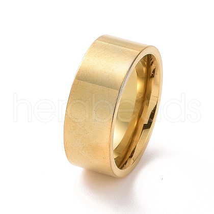 201 Stainless Steel Plain Band Ring for Women RJEW-I089-34B-G-1