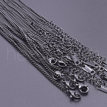 2.2mm Stainless Steel Twisted Chain Necklaces UT6416-4-1