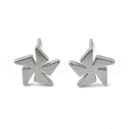 Tarnish Resistant Unisex 304 Stainless Steel Stud Earrings EJEW-E254-03P-1