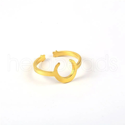 Simple Stainless Steel Adjustable Cuff Rings for Women WT4746-8-1