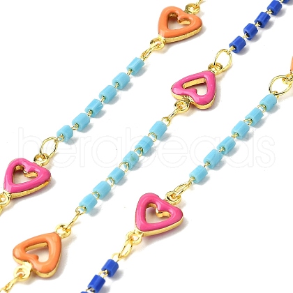 Brass Heart Link Chains CHS-H112-05G-1