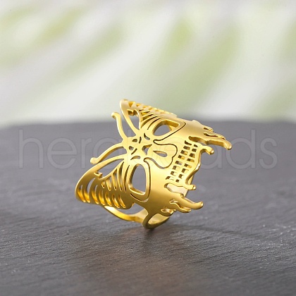 304 Stainless Steel Finger Rings RJEW-S628-10G-1