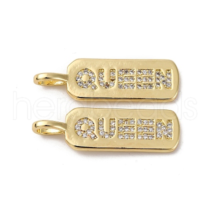 Brass Micro Pave Cubic Zirconia Pendants KK-P308-41G-1