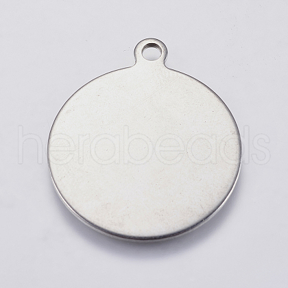 201 Stainless Steel Stamping Blank Tag Pendants STAS-P225-038P-1