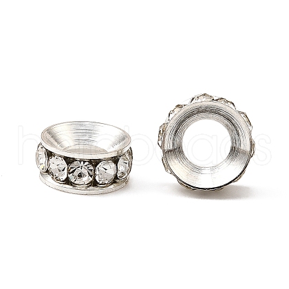 Brass Rhinestone Spacer Beads RB-A020-12mm-01S-1