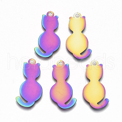 Ion Plating(IP) 201 Stainless Steel Pendants X-STAS-R114-029-1