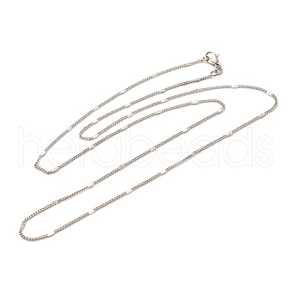 2mm Rack Plating Brass Twisted Chain Necklaces for Women Men MAK-L044-61P-1