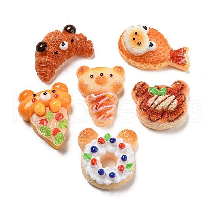 Imitation Food Resin Decoden Cabochons X-CRES-R199-04-1