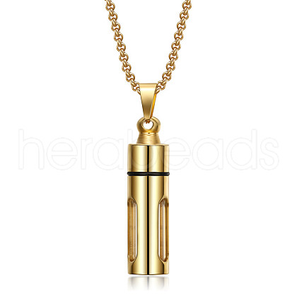 316L Surgical Stainless Steel Urn Ashes Pendants BOTT-PW0001-003A-G-1