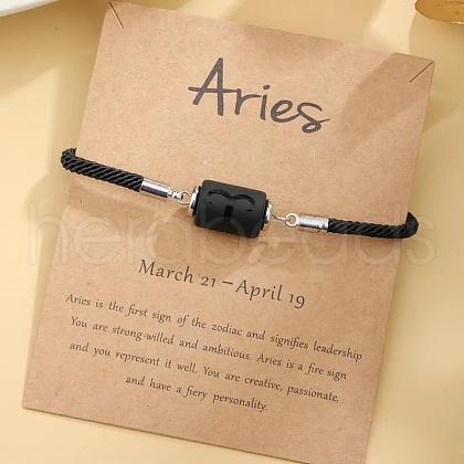 12 Constellations Protetion Plastic Column Link Bracelets WGFC008-01-1