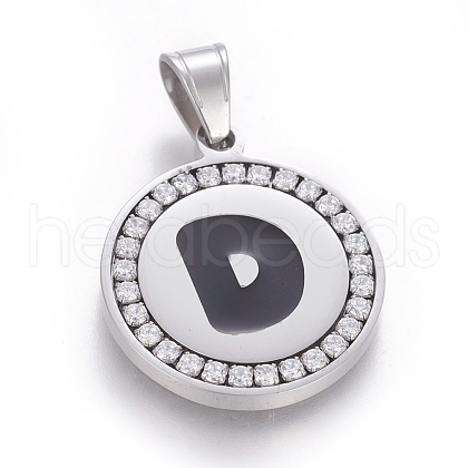 304 Stainless Steel Enamel Pendants STAS-E439-90D-P-1