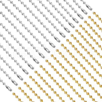 SOFPLATE 30Pcs 2 Colors Iron Ball Chain Necklace Making MAK-SP0001-06A-1