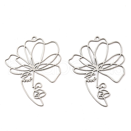 Non-Tarnish 201 Stainless Steel Pendants X-STAS-M318-02P-1
