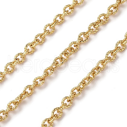 Brass Textured Link Chains CHC-H113-17G-1