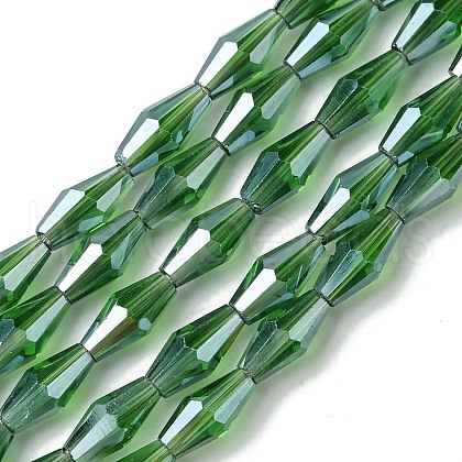 Transparent Electroplate Glass Beads Strands GLAA-K064-05A-PL05-1